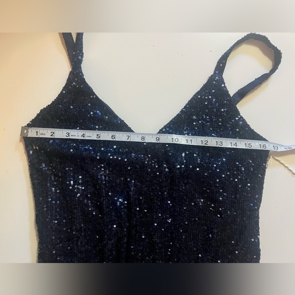NWT Reformation Jimmy Dress Navy Sequin Size Medium - Picture 5 of 13